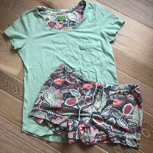 Vera Bradley 2 Piece Pajama Set- Nomadic floral